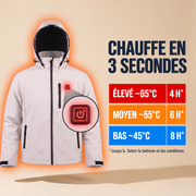 3 niveaux de chaleur en °C et autonomie